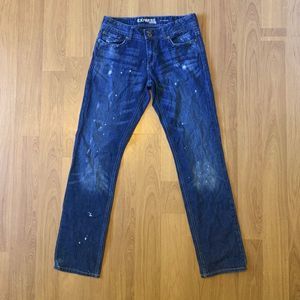 Express Boyfriend Destroyed Bleached Jeans #64